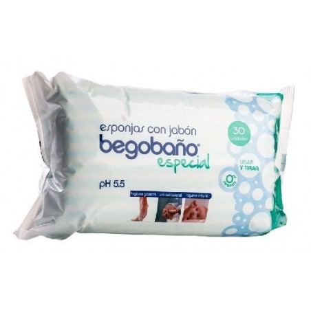 Begobaño Esponja Enjabonada Desechable 30uds