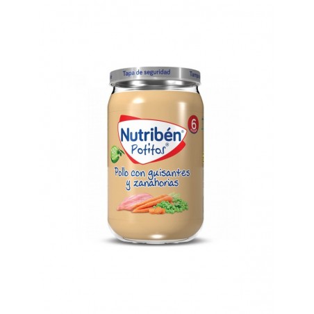 Nutribén Potitos Pollo con Guisantes y Zanahorias 235gr