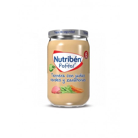 Nutribén Potitos Ternera con Judías Verdes y Zanahorias 235gr