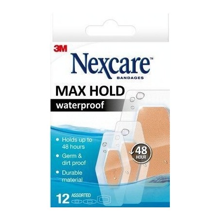 3M Nexcare Maxhold Waterproof Apósito 12uds