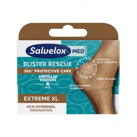 Salvelox Rescue Ampollas Talón Extreme XL Hydrogel 4uds