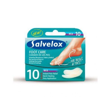 Salvelox Apósitos Ampollas Dedos y Talón Mix 10uds