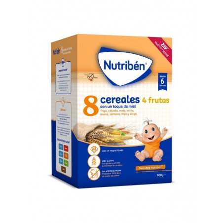 Nutribén 8 Cereales Con Un Toque De Miel 4 Frutas 600g