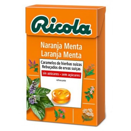 Ricola Caramelos Naranja Menta Sin Azúcar 50 gr