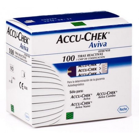 Accu-chek Aviva Glucemia 100 Tiras Reactivas