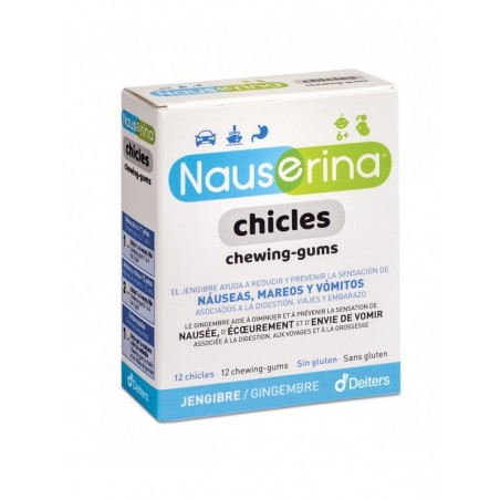 Nauserina Anti Náuseas Mareos y Vómitos 12 Chicles