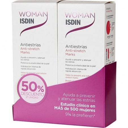 Isdin Woman Crema Hidratante Antiestrías Duplo 2 x 250ml