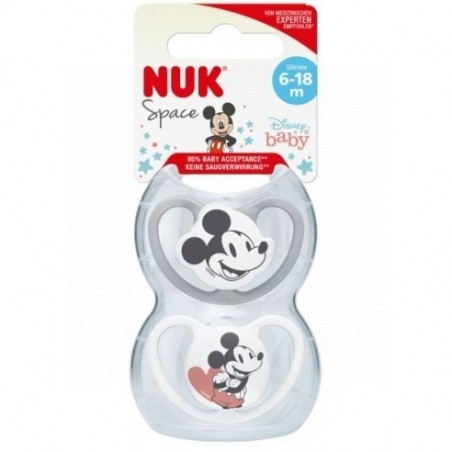 Nuk Chupete Silicona Space Mickey 6-18M 2uds