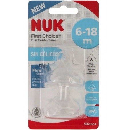 Nuk Tetina FC+ Silicona 6-18m Flujo Variable