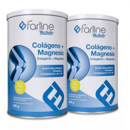 Farline Activity Colágeno y Magnesio Sabor Limón Duplo 2 x 400