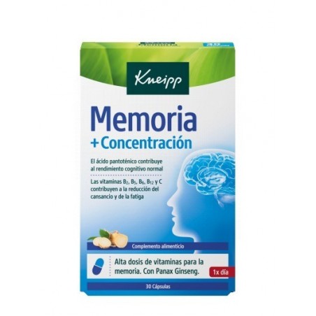 Kneipp Memoria + Concentración 30 Cápsulas