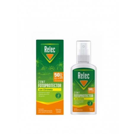 RELEC FOTOPROTECTOR SPF 50 CON CITRONELA 1 SPRAY 100 ml