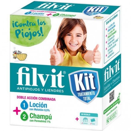 Filvit Kit Tratamiento Antipiojos Loción 100 ml + Champú 100 ml