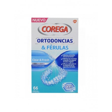 Corega Ortodoncias y Férulas 66 Tabletas