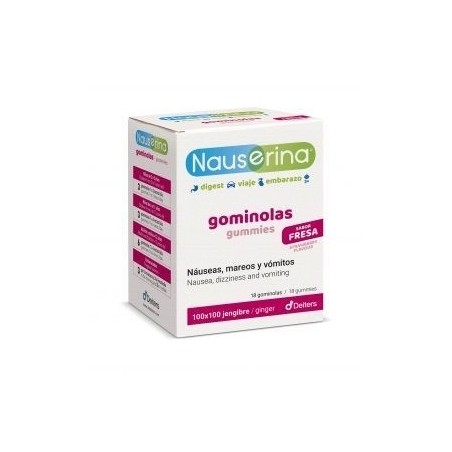 Nauserina Anti Náuseas Mareos y Vómitos 18 Gominolas