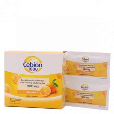 Cebion 1000 Vitamina C 12 Sobres Granulado