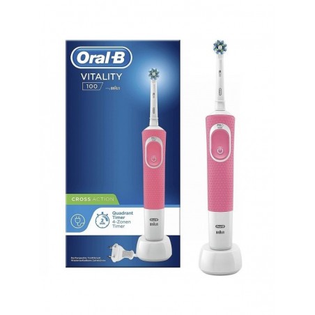 Oral-B Cepillo Dental Eléctrico Recargable Vitality 100 Cross Action Rosa