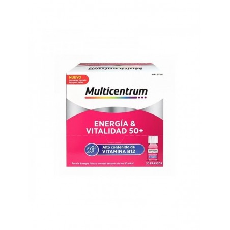 Multicentrum Energía & Vitalidad 50+ 30 Frascos Sabor Frambuesa 7 ml